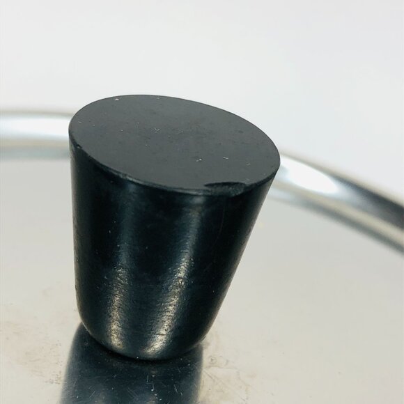 60s Olive Green Enamel Fondue Pot and Lid Midcentury Modern Sleek Cookware - Picture 9 of 10